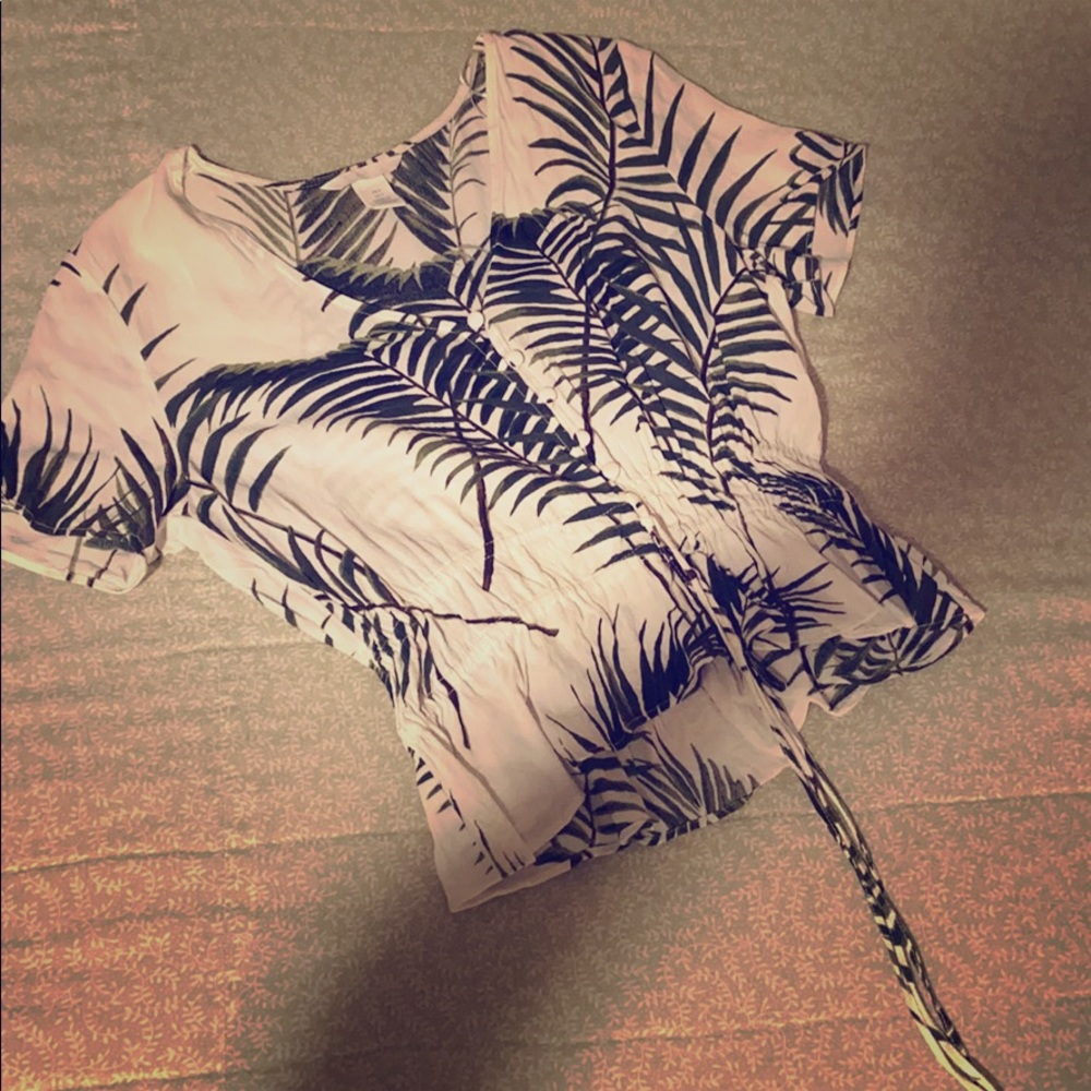 H&M tropical blouse
